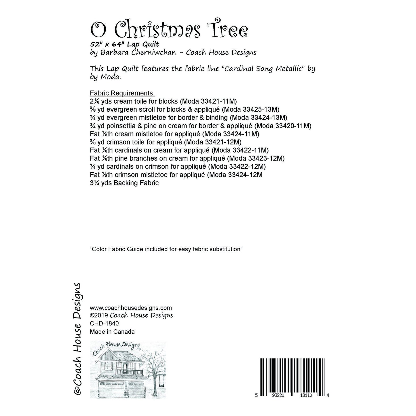O Christmas Tree Downloadable PDF Quilt Pattern