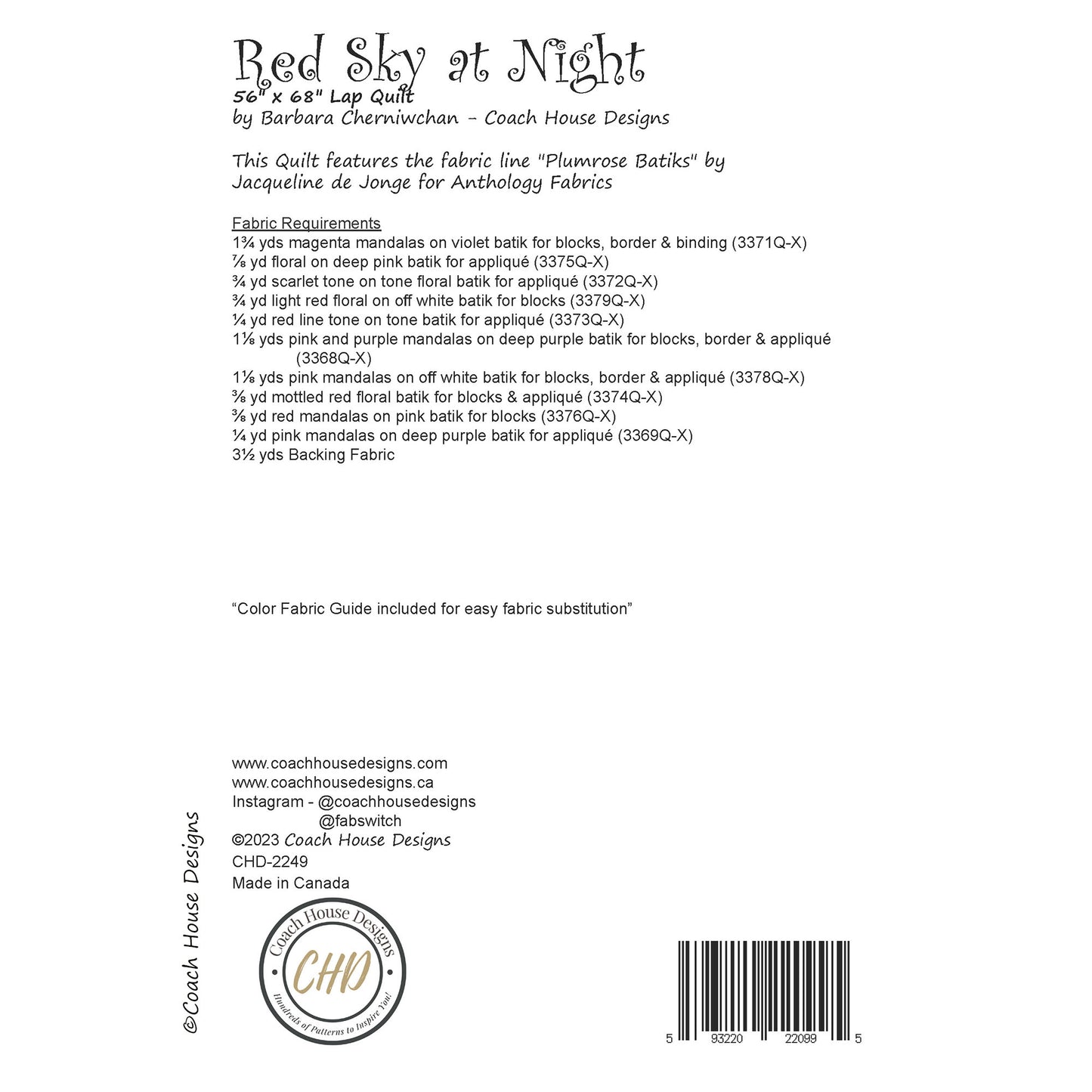 Red Sky at Night Quilt Pattern