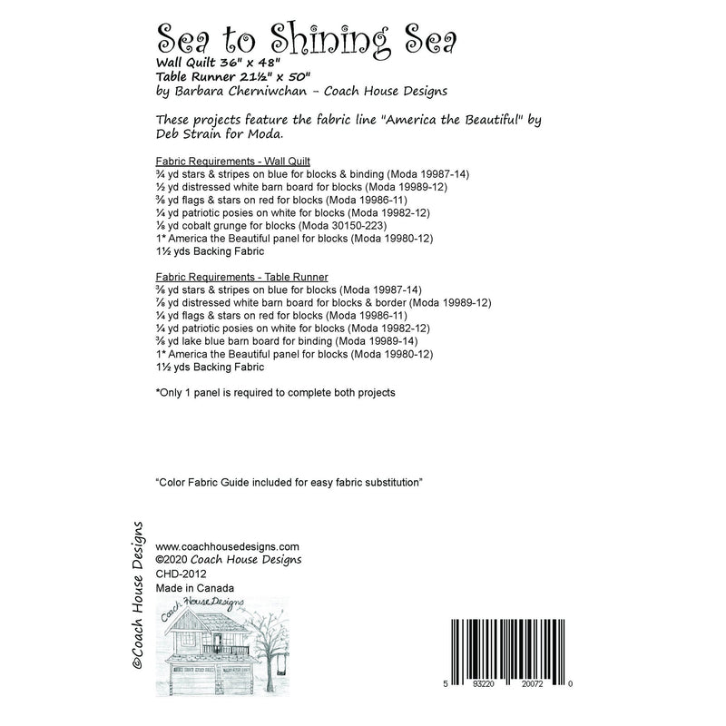 Sea to Shining Sea Downloadable PDF Quilt Pattern