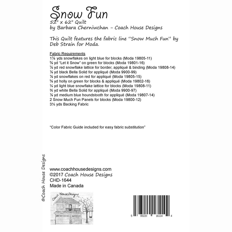 Snow Fun Downloadable PDF Quilt Pattern