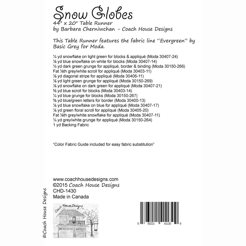 Snow Globes Downloadable PDF Quilt Pattern