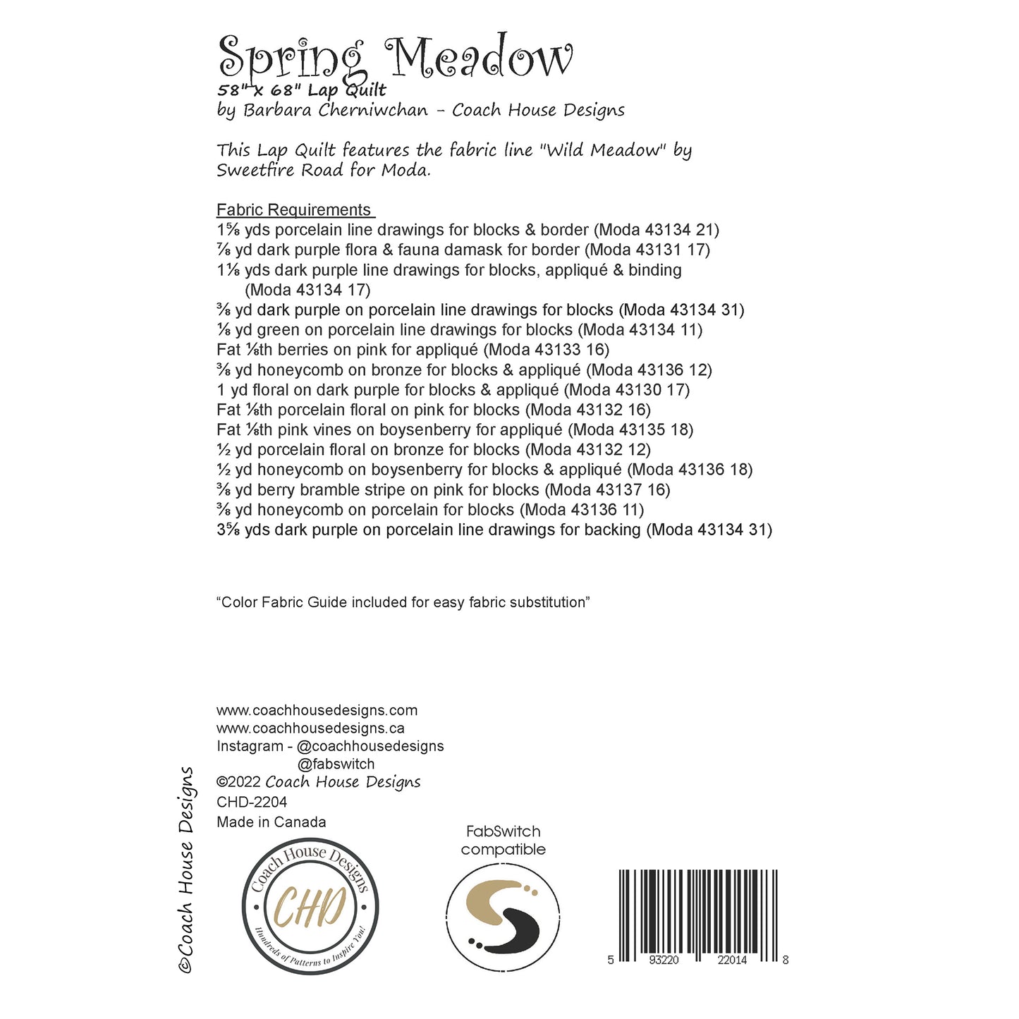 Spring Meadow Downloadable PDF Quilt Pattern