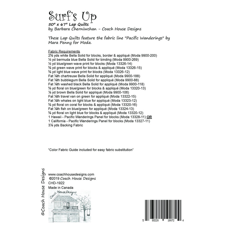 Surf’s Up Downloadable PDF Quilt Pattern