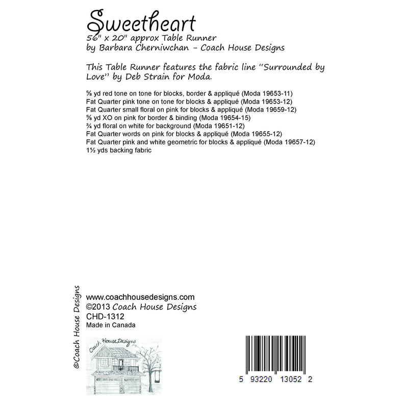 Sweetheart Downloadable PDF Quilt Pattern