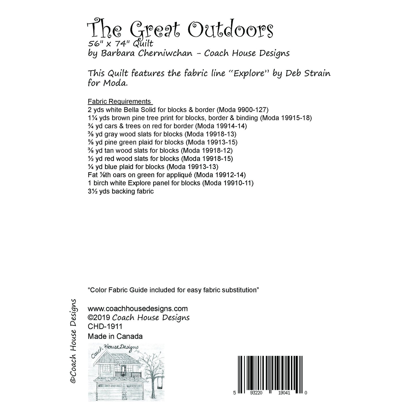 The Great Outdoors Downloadable PDF Quilt Pattern
