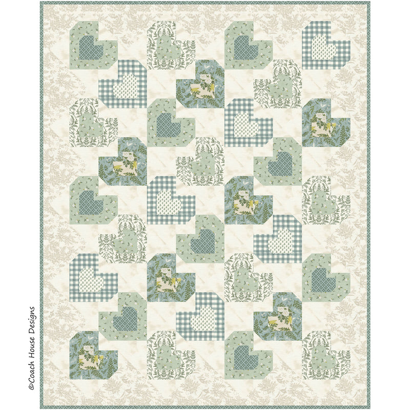 Tossed Hearts Quilt Pattern