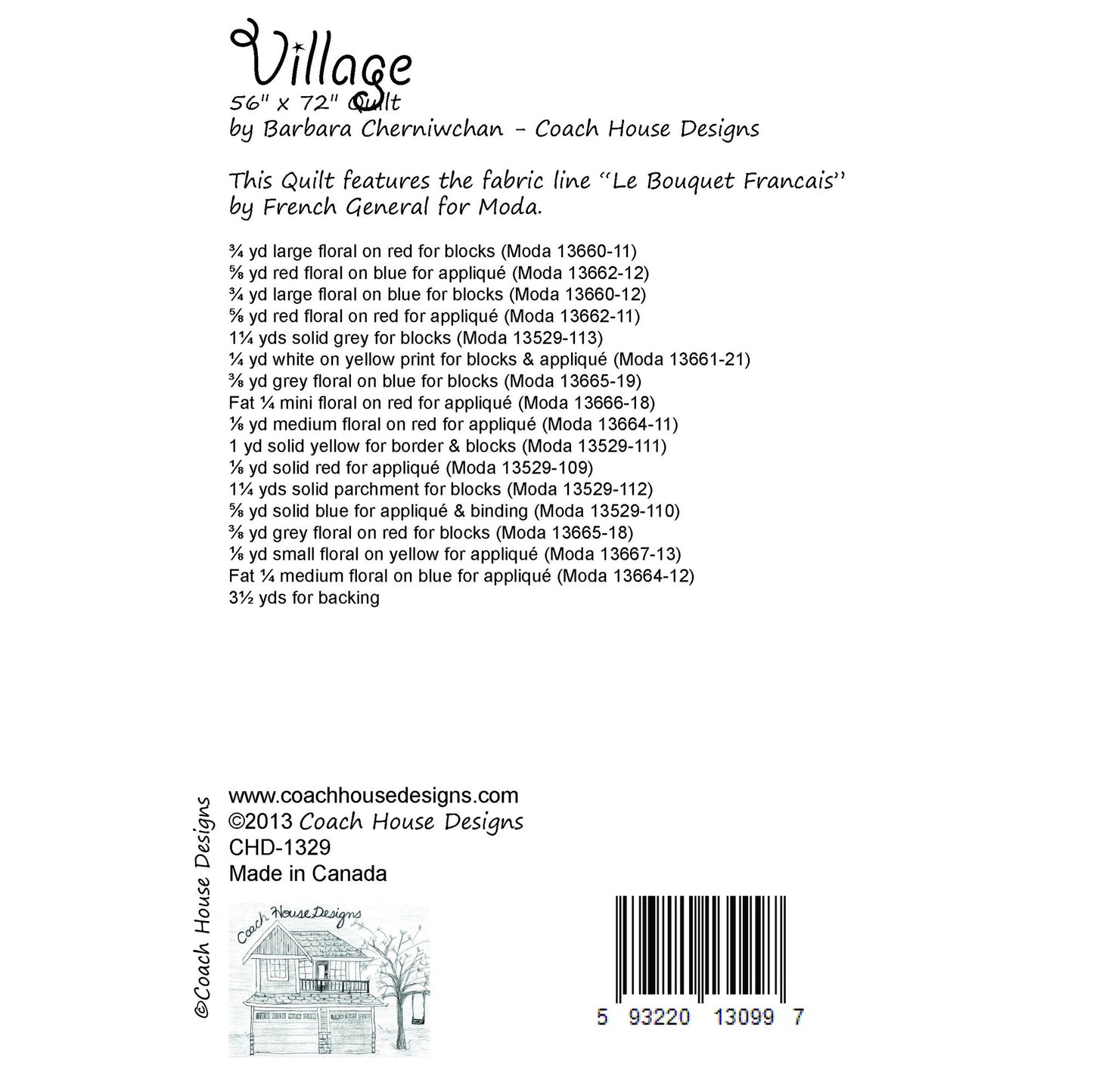 Village Downloadable PDF Quilt Pattern