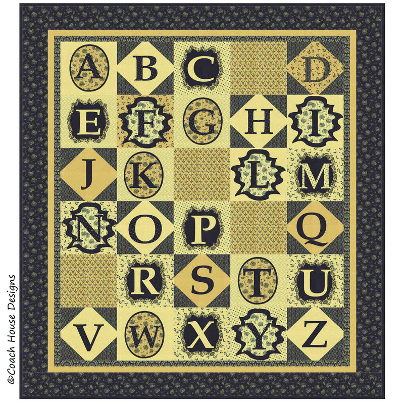 Vintage Alphabet Digital Pattern