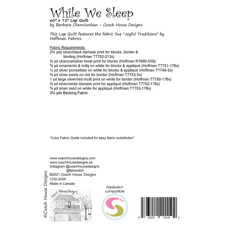 While We Sleep Downloadable PDF Quilt Pattern